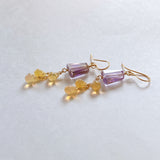 ametrine and opal drop earrings 