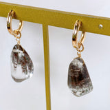 Large garden quartz earring charm