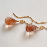 Large Oregon sunstone earrings A