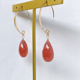 Rhodochrosite earrings from Peru 