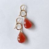 Rhodochrosite ring earrings from Peru 