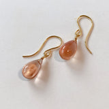 Large Oregon sunstone earrings A