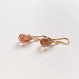 Large Oregon sunstone earrings A