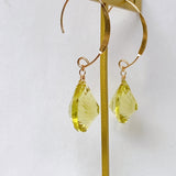 Large lemon quartz earrings A 