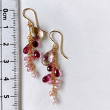 Ametrine, malaya garnet, and spinel earrings