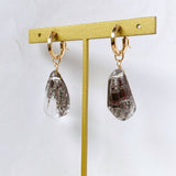 Large garden quartz earring charm