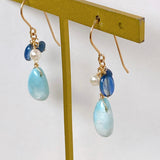 Larimar summer earrings 