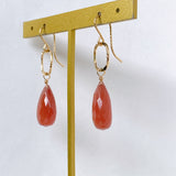 Rhodochrosite ring earrings from Peru 