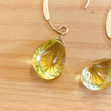 Large lemon quartz earrings A 