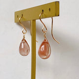 Large Oregon sunstone earrings A