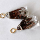 Large garden quartz earring charm