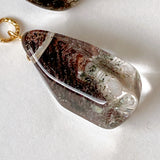 Large garden quartz earring charm