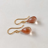 Large Oregon sunstone earrings A