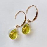 Large lemon quartz earrings A 