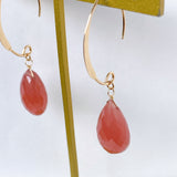 Rhodochrosite earrings from Peru 