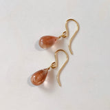 Large Oregon sunstone earrings A