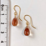 Large Oregon sunstone earrings A