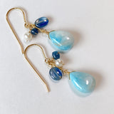 Larimar summer earrings 