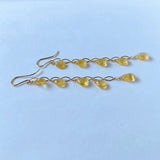 Heliodor 5 long long earrings 