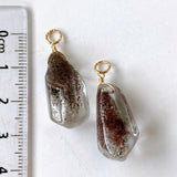 Large garden quartz earring charm