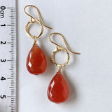 Rhodochrosite ring earrings from Peru 