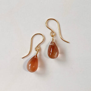 Large Oregon sunstone earrings A