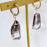 Large garden quartz earring charm