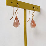 Large Oregon sunstone earrings A