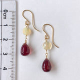 ruby and ethiopian opal earrings 