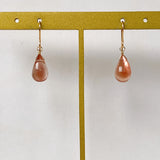 Large Oregon sunstone earrings A