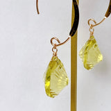 Large lemon quartz earrings A 