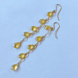 Heliodor 5 long long earrings 