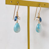 Larimar summer earrings 