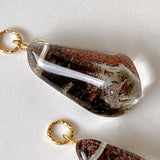 Large garden quartz earring charm