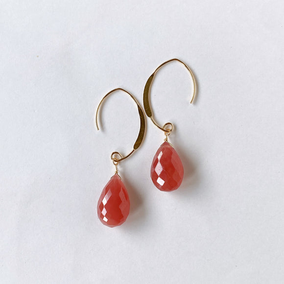 Rhodochrosite earrings from Peru 