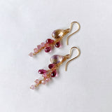 Ametrine, malaya garnet, and spinel earrings