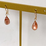 Large Oregon sunstone earrings A