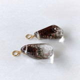 Large garden quartz earring charm