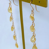 Heliodor 5 long long earrings 