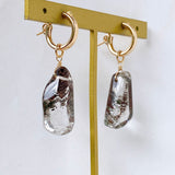 Large garden quartz earring charm