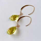 Large lemon quartz earrings A 