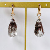 Large garden quartz earring charm