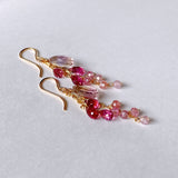 Ametrine, malaya garnet, and spinel earrings