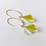 Large lemon quartz earrings A 