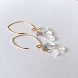 rainbow moonstone and tanzanite earrings