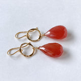 Rhodochrosite ring earrings from Peru 