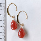 Rhodochrosite earrings from Peru 