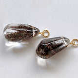 Large garden quartz earring charm