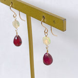 ruby and ethiopian opal earrings 