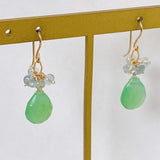 chrysoprase and aquamarine bouquet earrings 